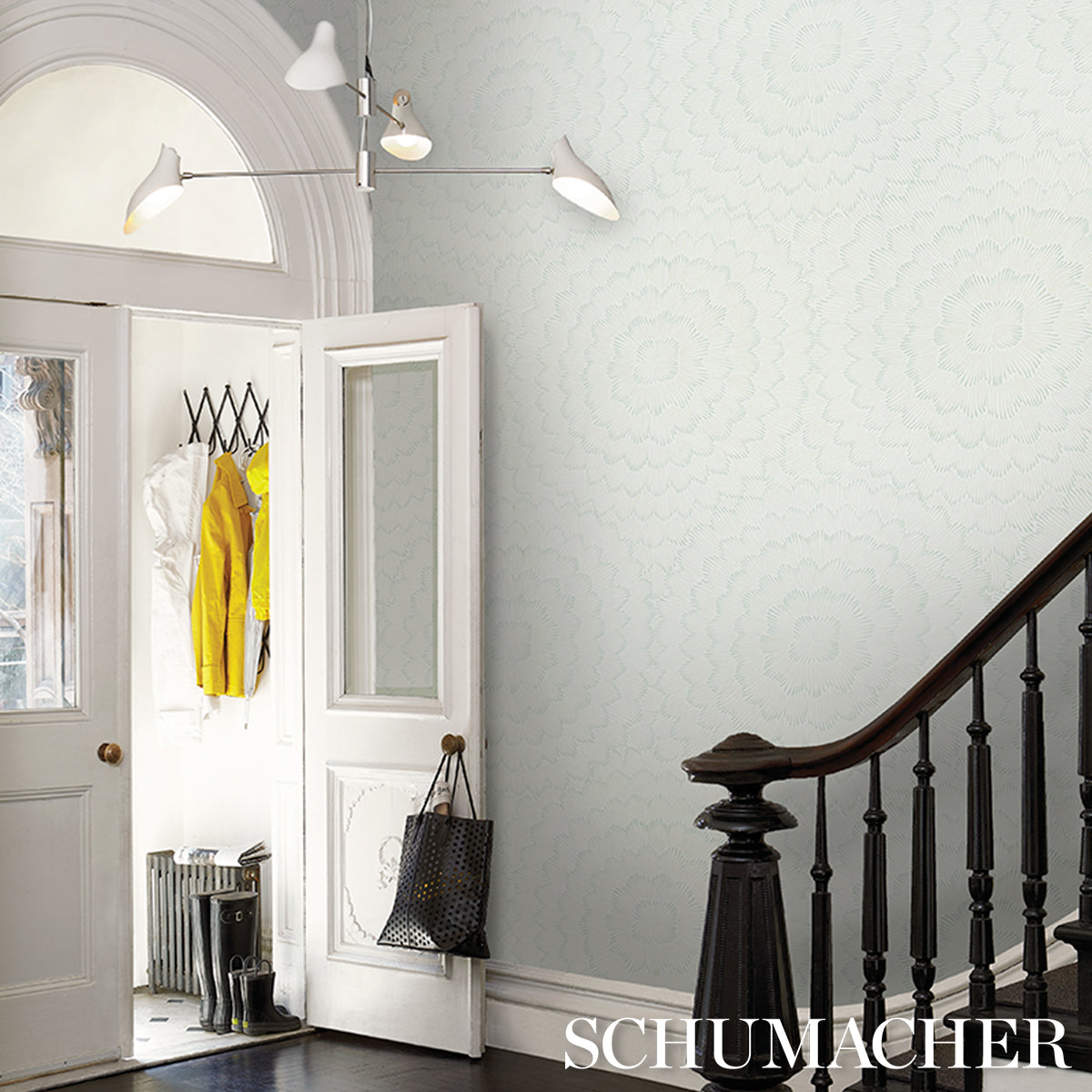 Purchase 5013822 | Feather Bloom, Seaglass - Schumacher Wallpaper