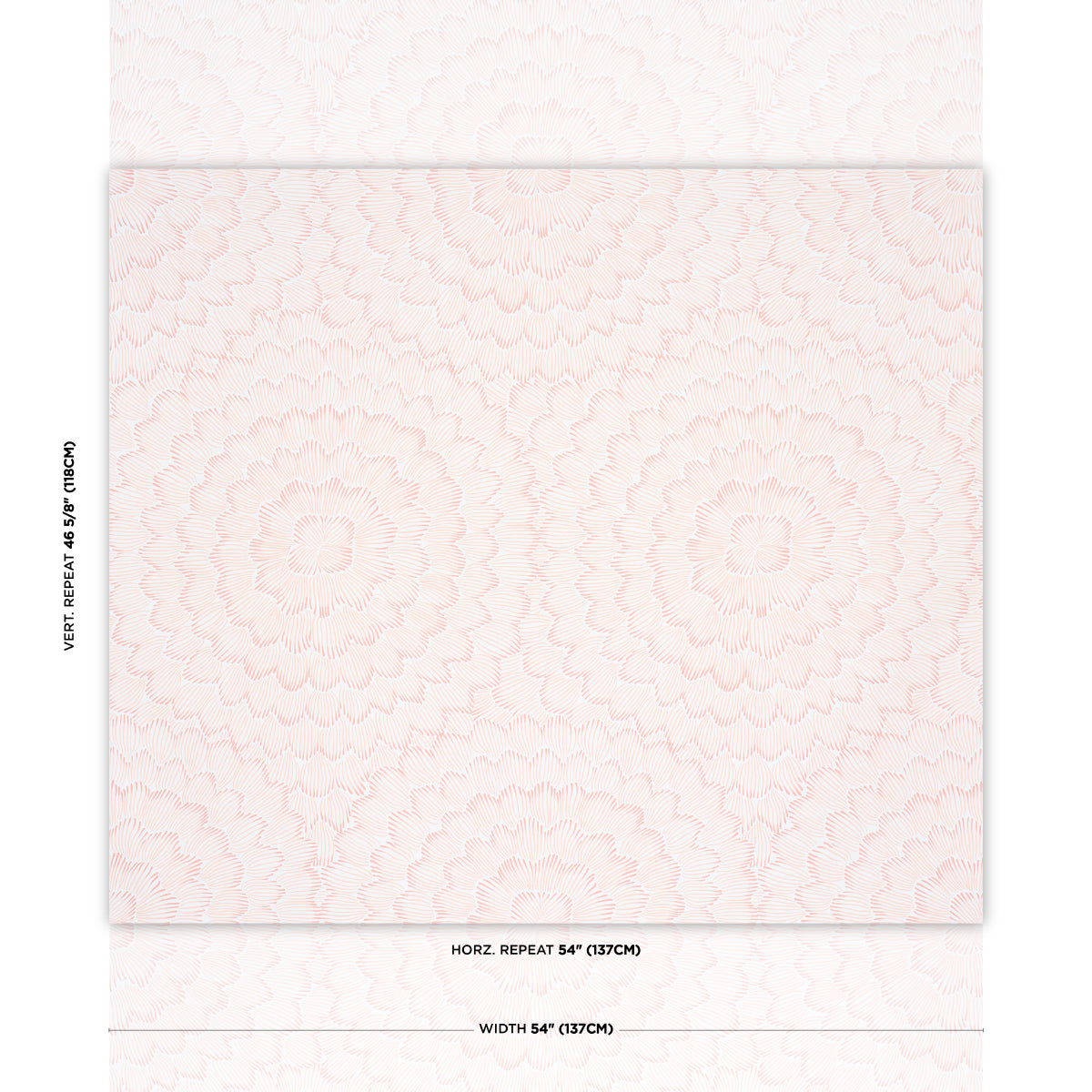 Purchase 5013823 | Feather Bloom, Salmon - Schumacher Wallpaper
