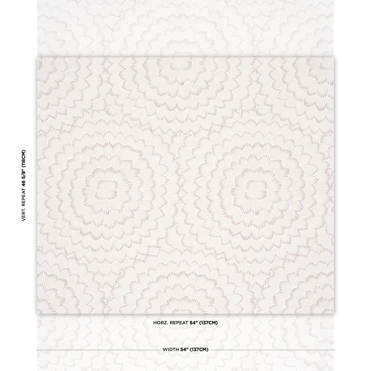 Purchase 5013824 | Feather Bloom, Chai - Schumacher Wallpaper
