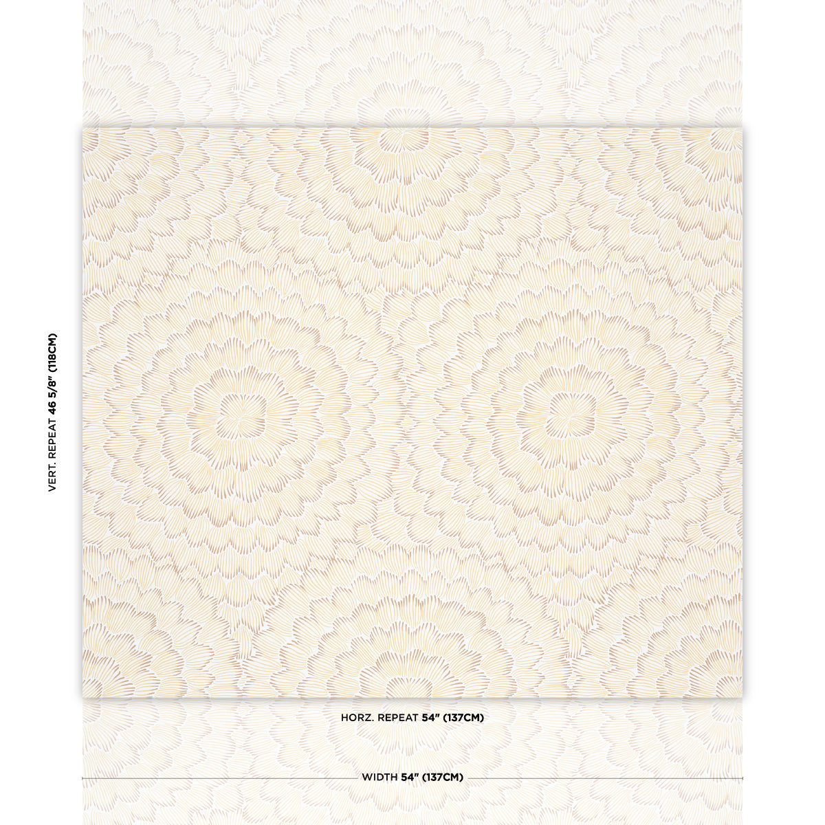 Purchase 5013825 | Feather Bloom, Mustard - Schumacher Wallpaper