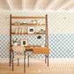 Purchase 5014264 | Gambit Panel, Sand & Soft Blue - Schumacher Wallpaper