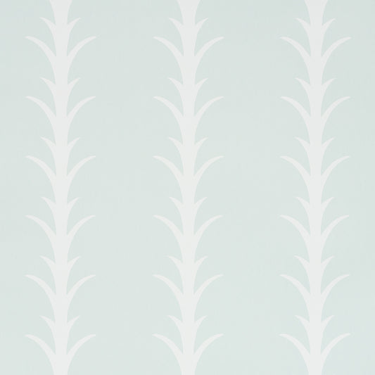 Purchase 5014770 | Acanthus Stripe, Ivory On Mineral - Schumacher Wallpaper