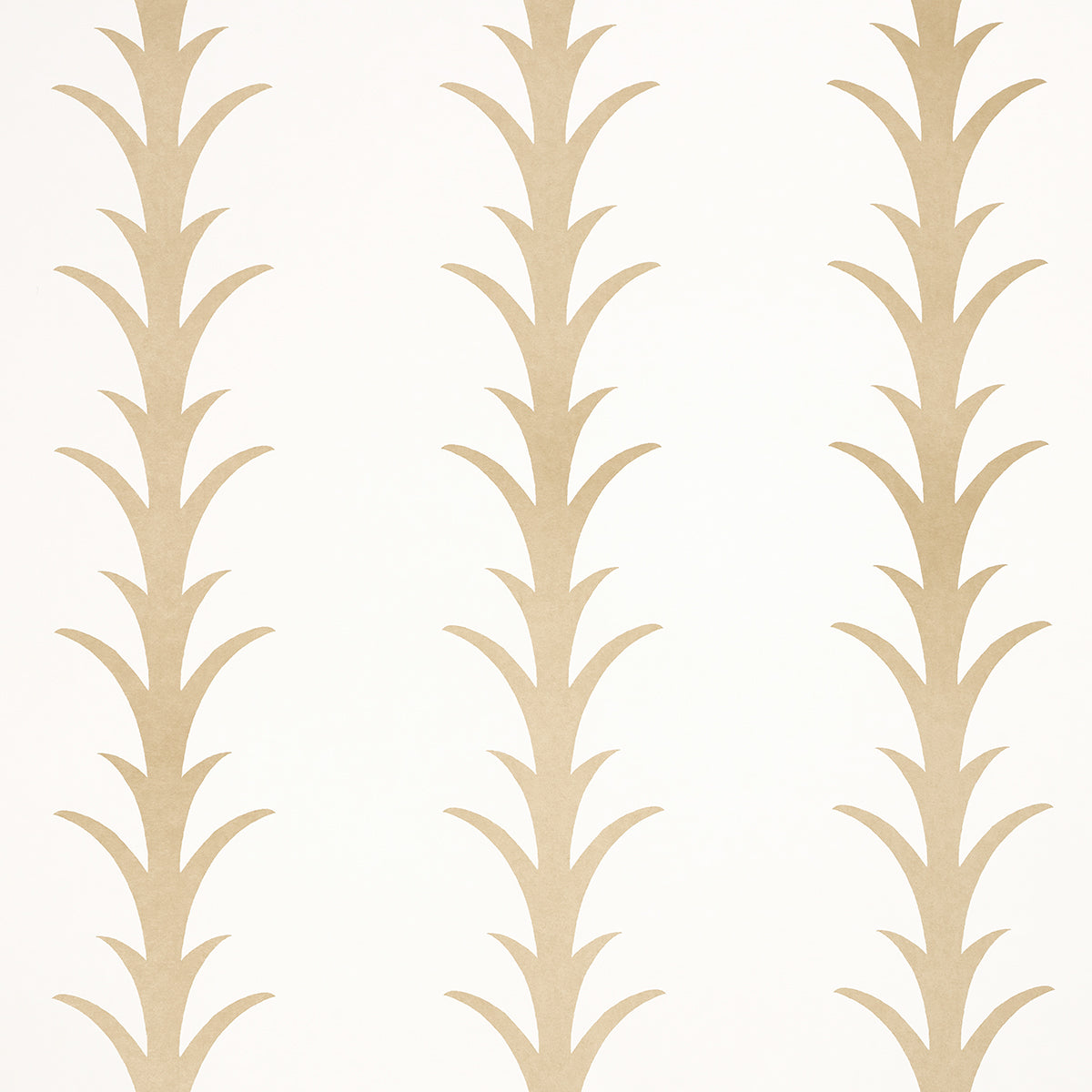 Purchase 5014772 | Acanthus Stripe, Gold On Ivory - Schumacher Wallpaper