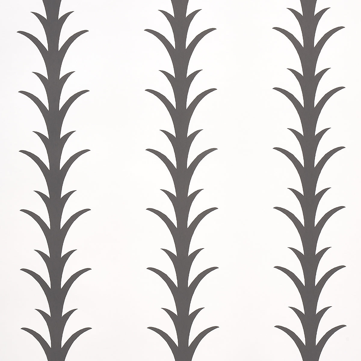 Purchase 5014773 | Acanthus Stripe, Carbon On Ivory - Schumacher Wallpaper