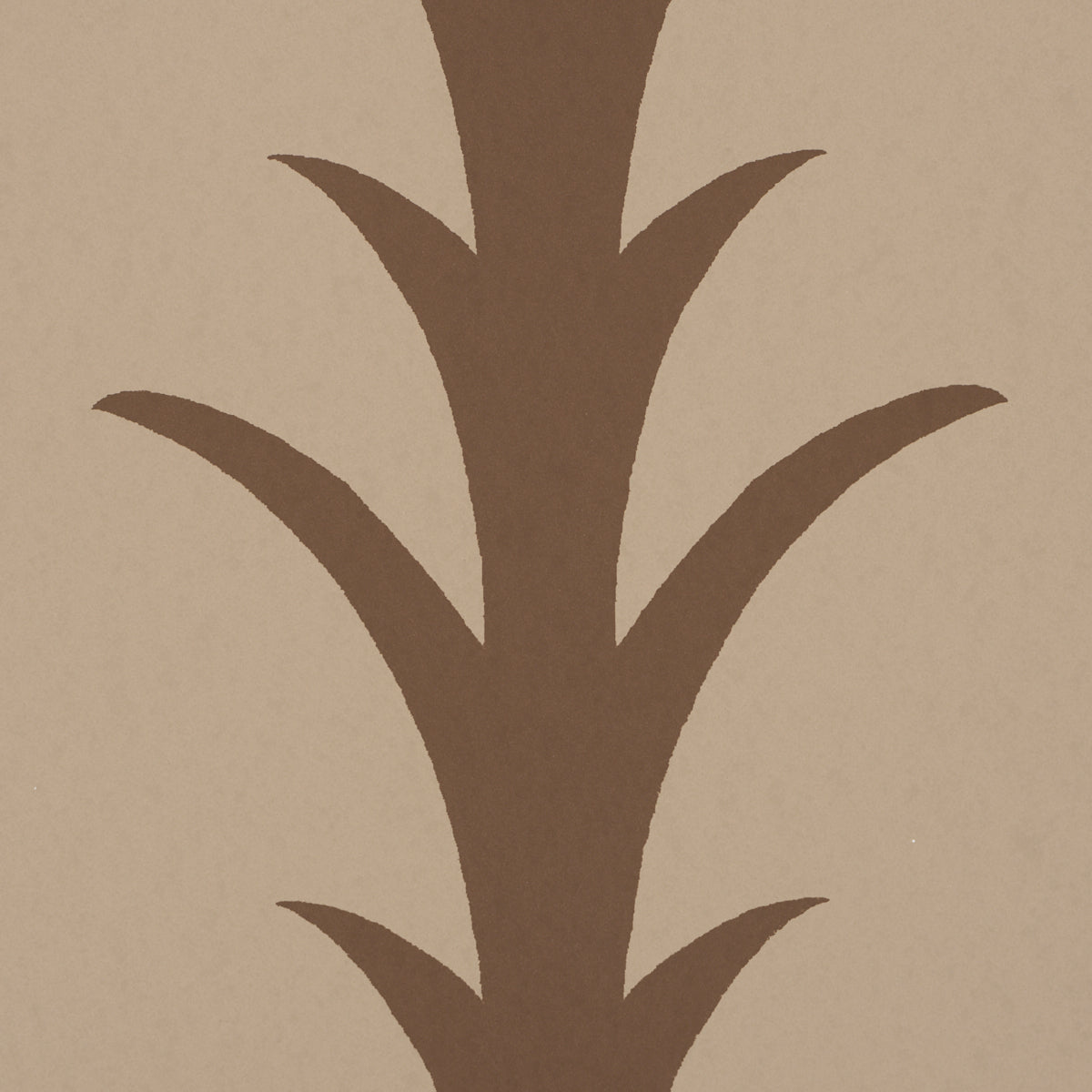 Purchase 5014774 | Acanthus Stripe, Brown On Beige - Schumacher Wallpaper