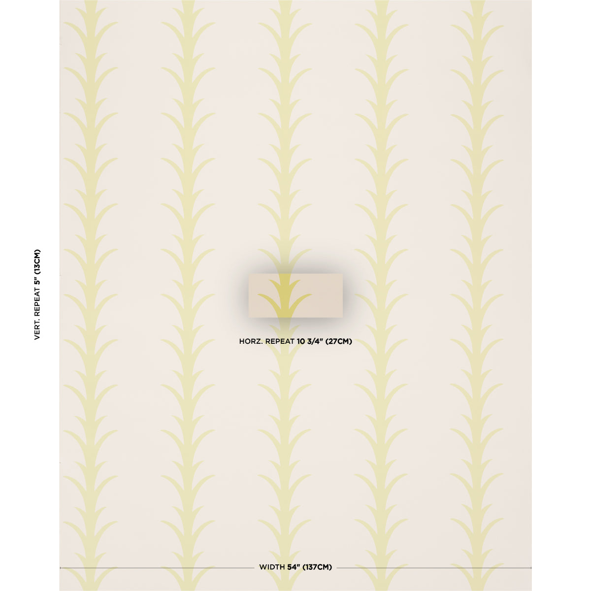 Purchase 5014775 | Acanthus Stripe, Soleil On Sand - Schumacher Wallpaper