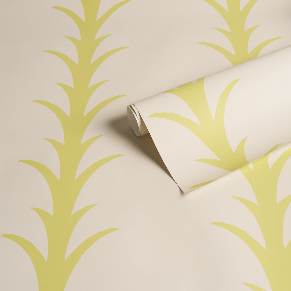 Purchase 5014775 | Acanthus Stripe, Soleil On Sand - Schumacher Wallpaper