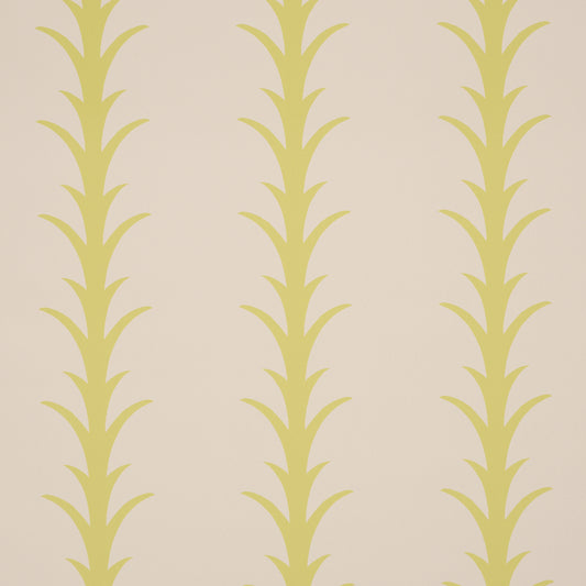 Purchase 5014775 | Acanthus Stripe, Soleil On Sand - Schumacher Wallpaper