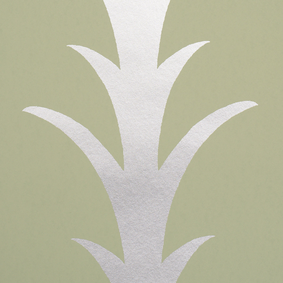 Purchase 5014776 | Acanthus Stripe, Metallic On Sage - Schumacher Wallpaper