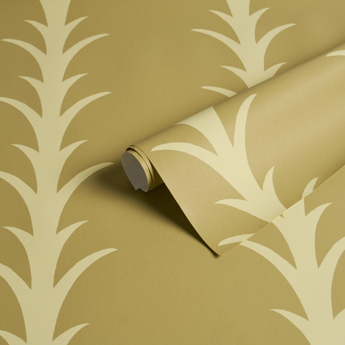 Purchase 5014777 | Acanthus Stripe, Anis On Chartreuse - Schumacher Wallpaper