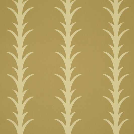Purchase 5014777 | Acanthus Stripe, Anis On Chartreuse - Schumacher Wallpaper