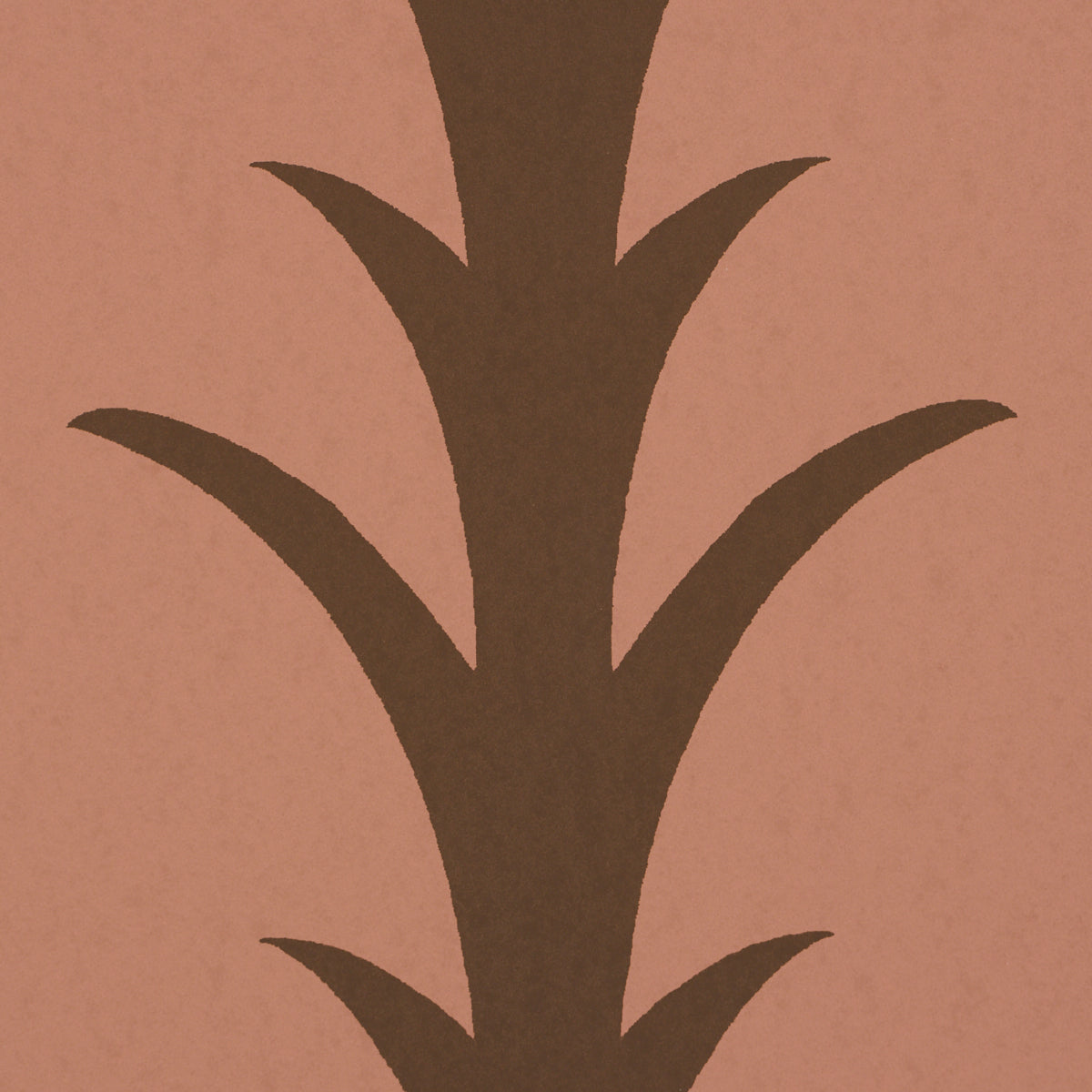 Purchase 5014778 | Acanthus Stripe, Brown On Rosewood - Schumacher Wallpaper