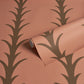 Purchase 5014778 | Acanthus Stripe, Brown On Rosewood - Schumacher Wallpaper