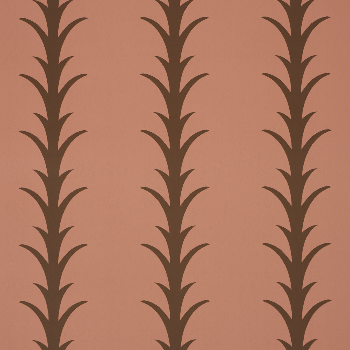 Purchase 5014778 | Acanthus Stripe, Brown On Rosewood - Schumacher Wallpaper