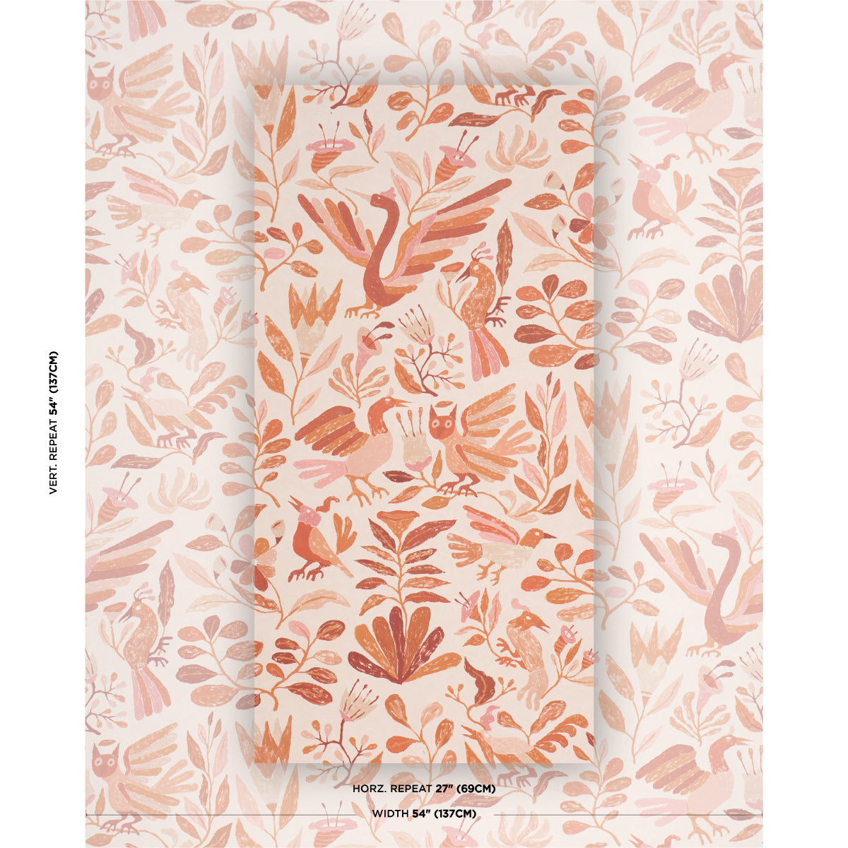 Purchase 5014832 | Canopy, Terracotta - Schumacher Wallpaper