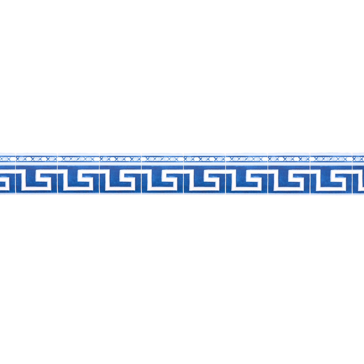 Purchase 5015130 | Azulejos Border, Azure - Schumacher Wallpaper