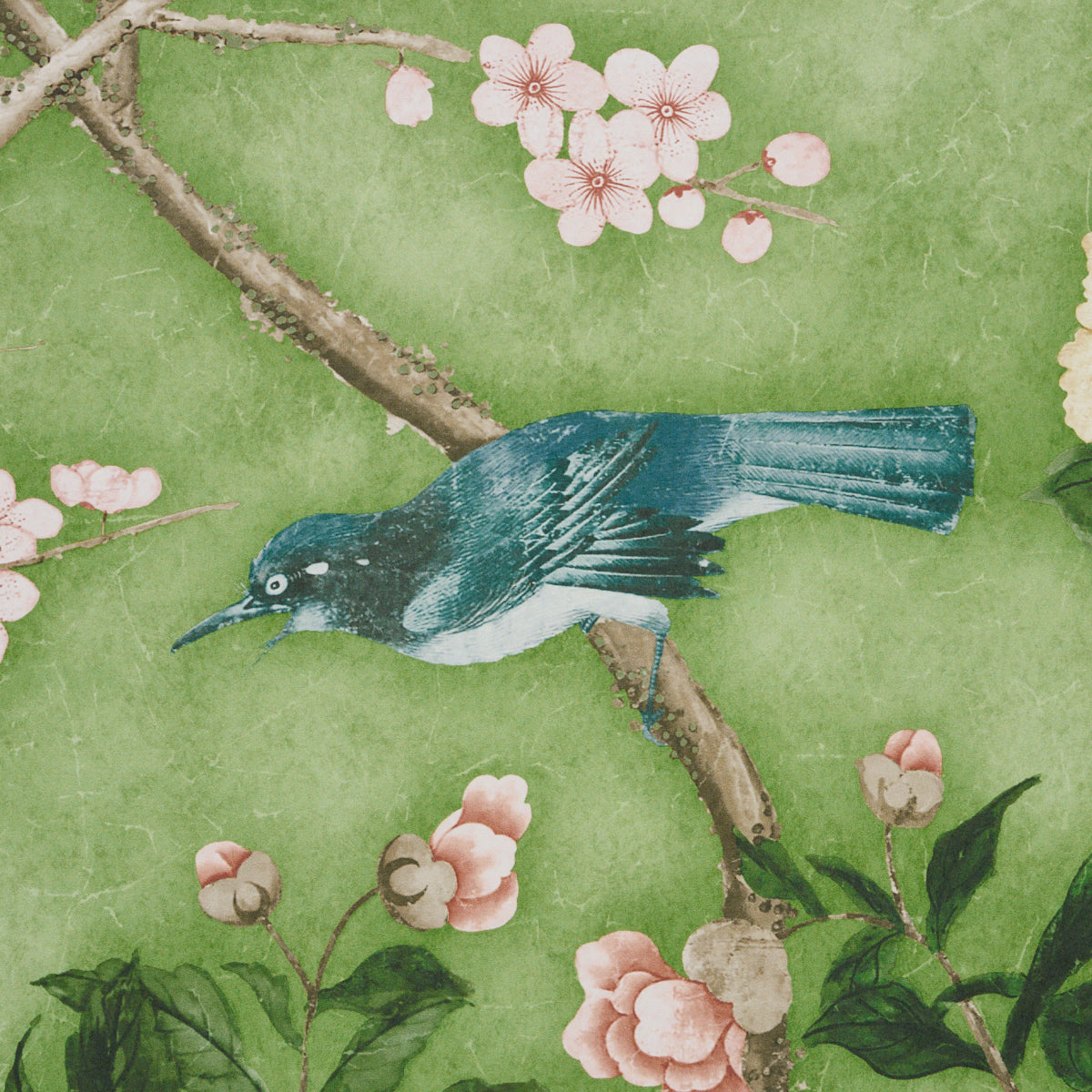 Purchase 5015153 | Les Oiseaux Panel Set, Apple Green - Schumacher Wallpaper