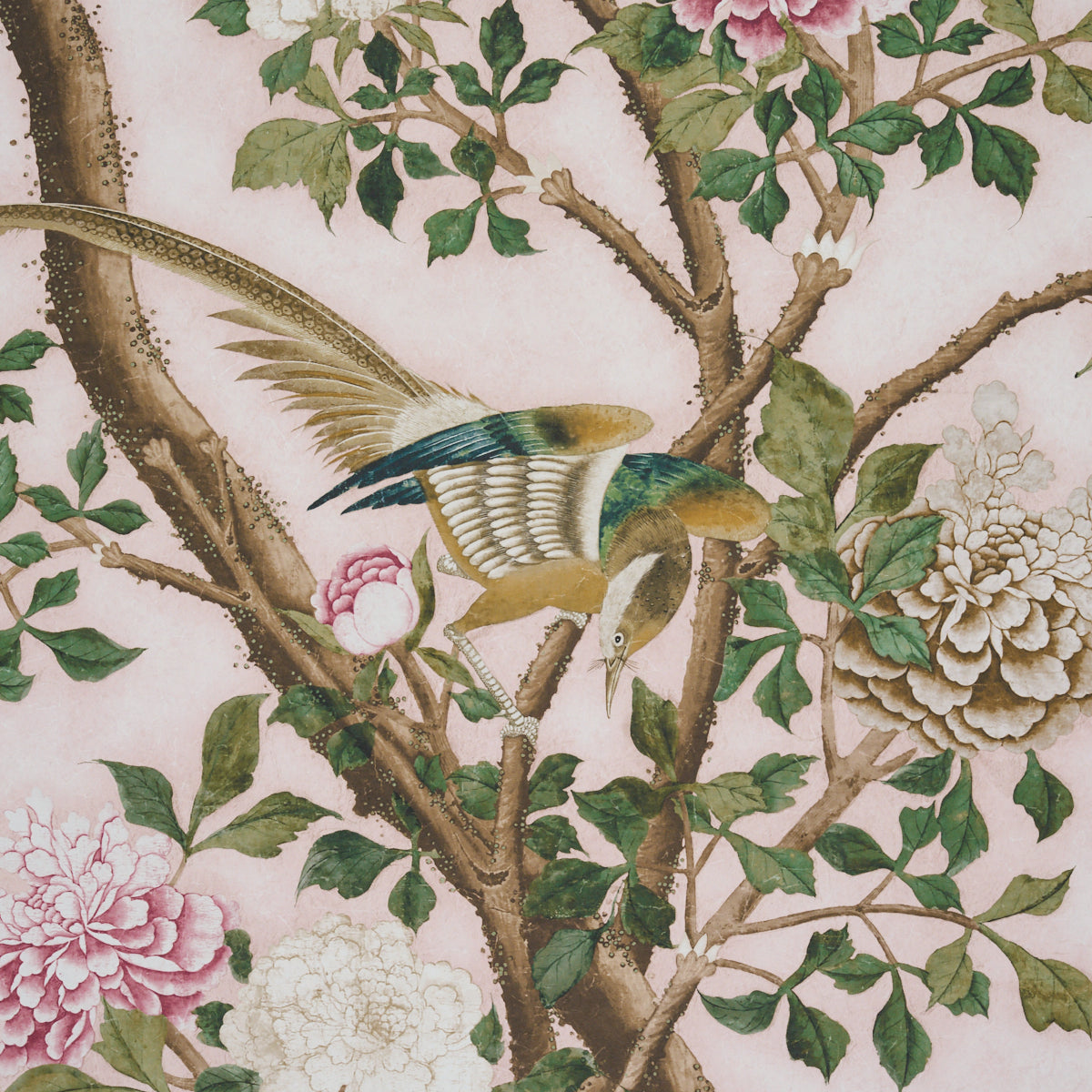 Purchase 5015154 | Les Oiseaux Panel Set, Blush - Schumacher Wallpaper