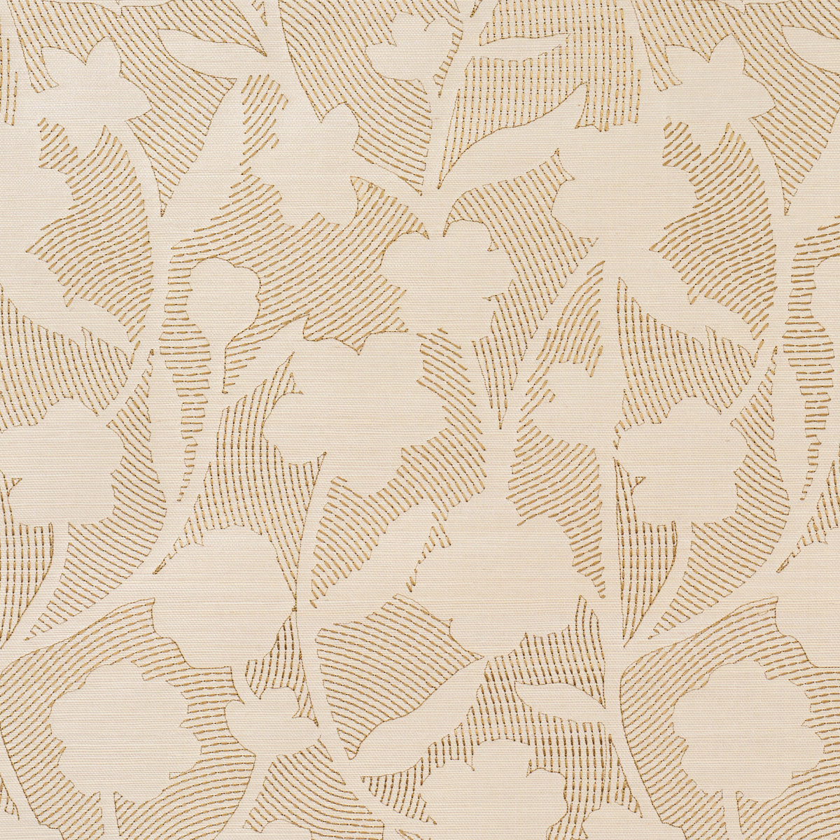 Purchase 5015181 | Kantha Embroidered Flower Sisal, Neutral - Schumacher Wallpaper