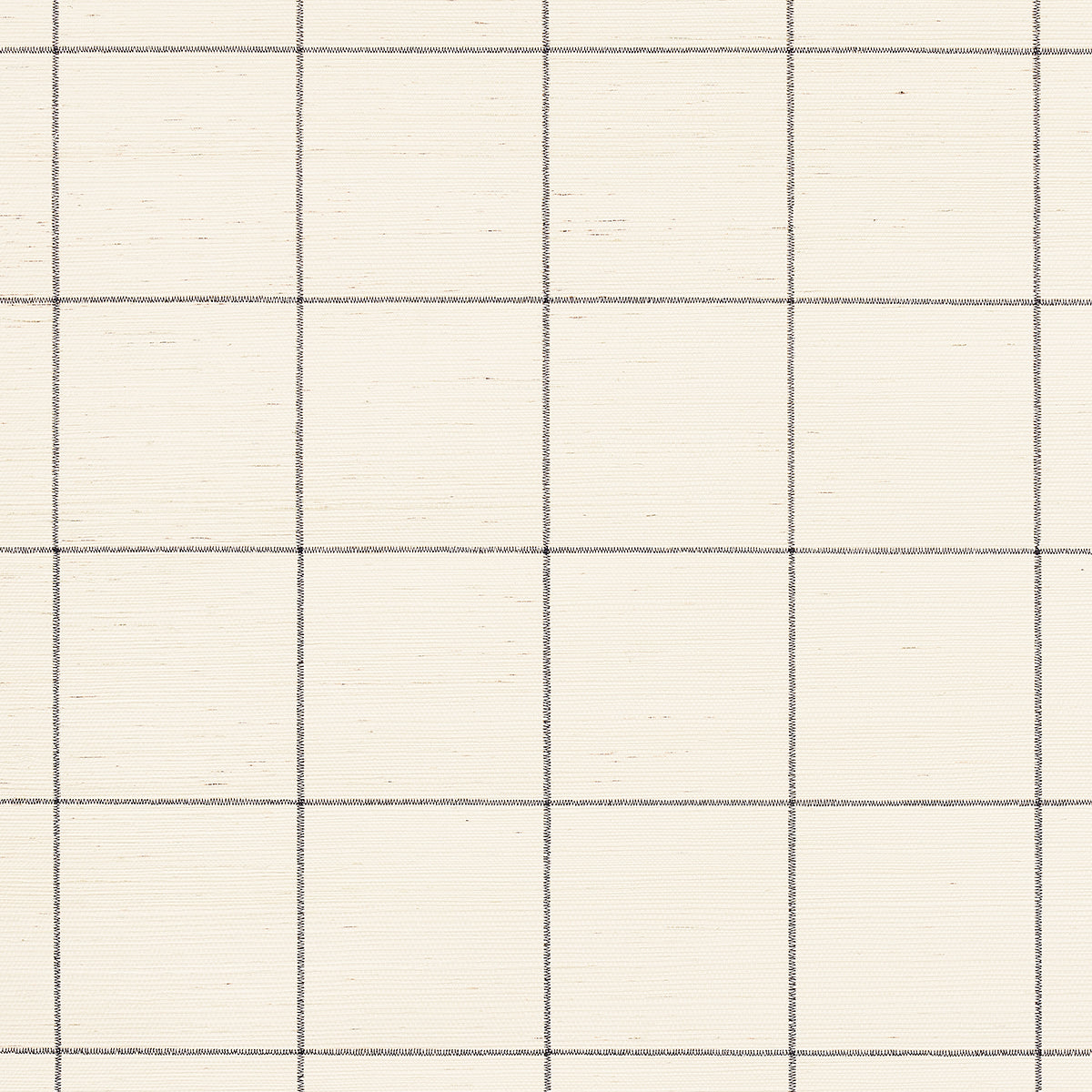 Purchase 5015202 | Windowpane Embroidered Sisal, Charcoal - Schumacher Wallpaper