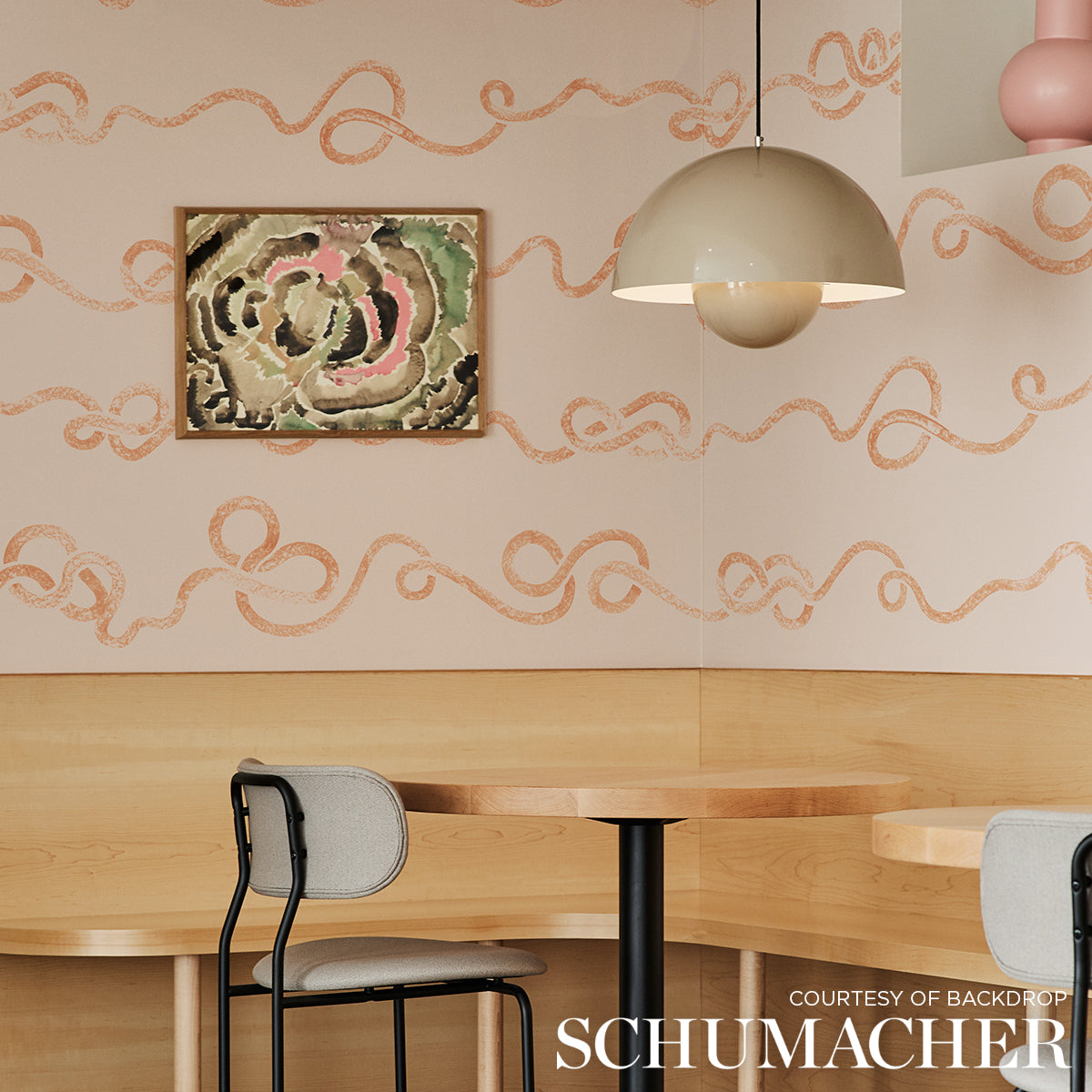 Purchase 5015302 | Rhapsody, Terracotta - Schumacher Wallpaper