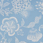 Purchase 5015321 | Hothouse Flowers Silhouette, Bliss Blue - Schumacher Wallpaper