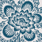 Purchase 5015324 | Hothouse Flowers Silhouette, Peacock On White - Schumacher Wallpaper