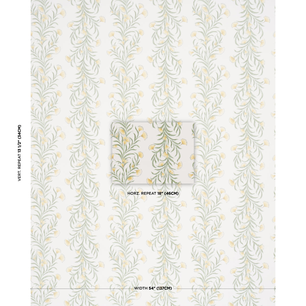 Purchase 5015365 | Tasmanian Mimosa, Marigold - Schumacher Wallpaper