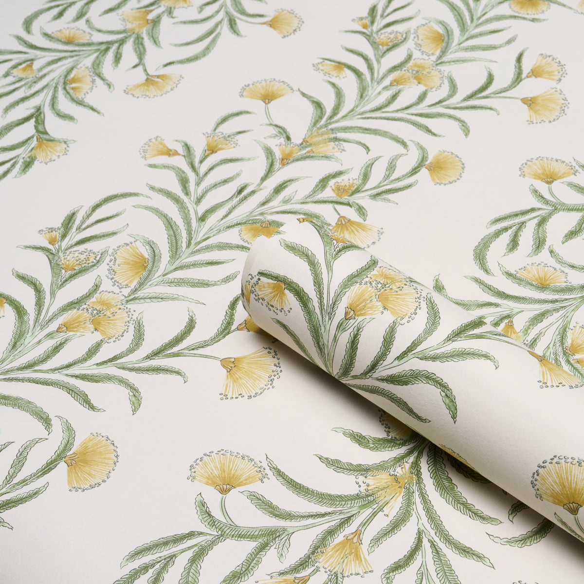 Purchase 5015365 | Tasmanian Mimosa, Marigold - Schumacher Wallpaper