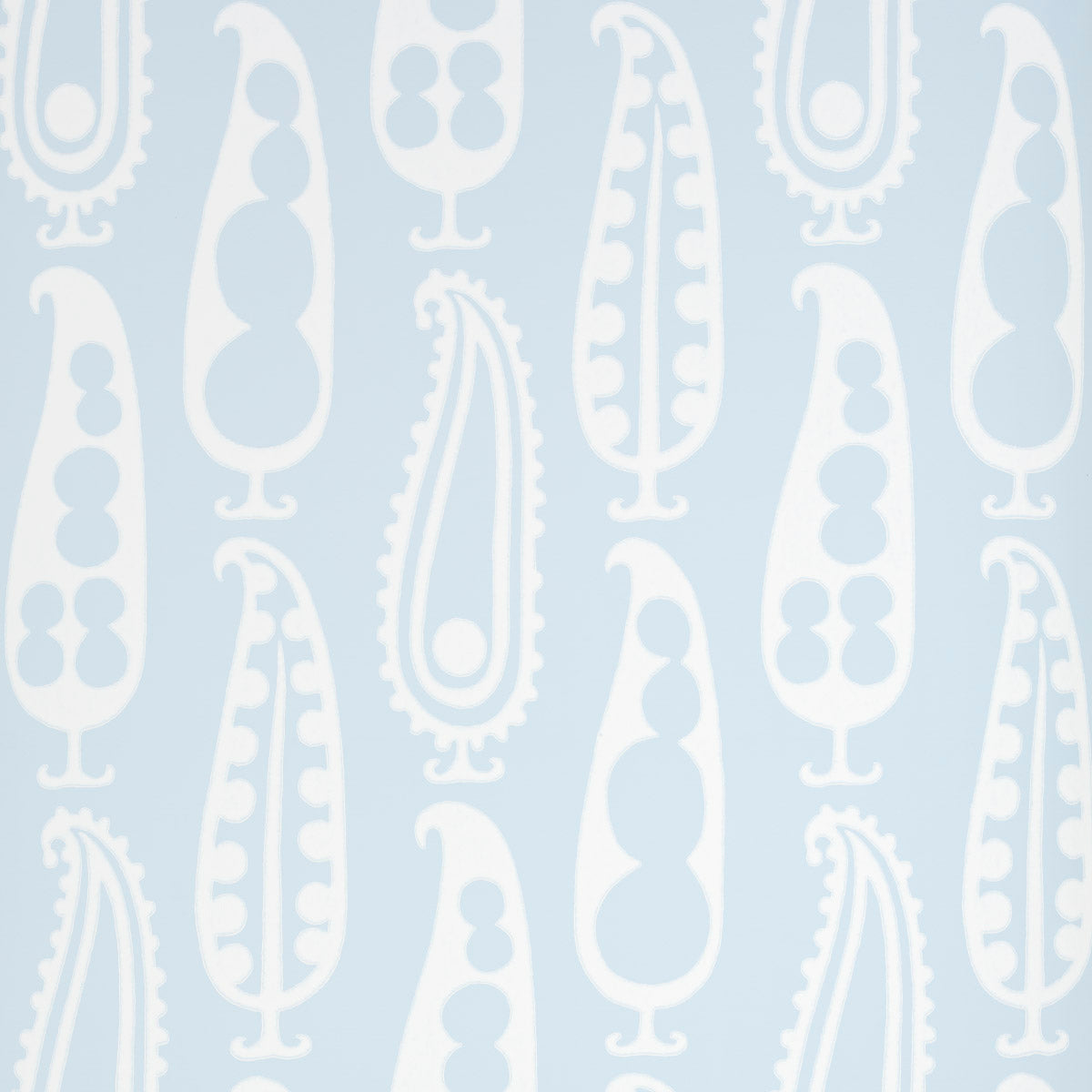 Purchase 5015380 | Paisley Peas, Sky - Schumacher Wallpaper