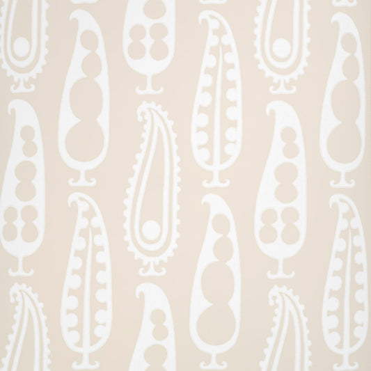 Purchase 5015382 | Paisley Peas, Natural - Schumacher Wallpaper