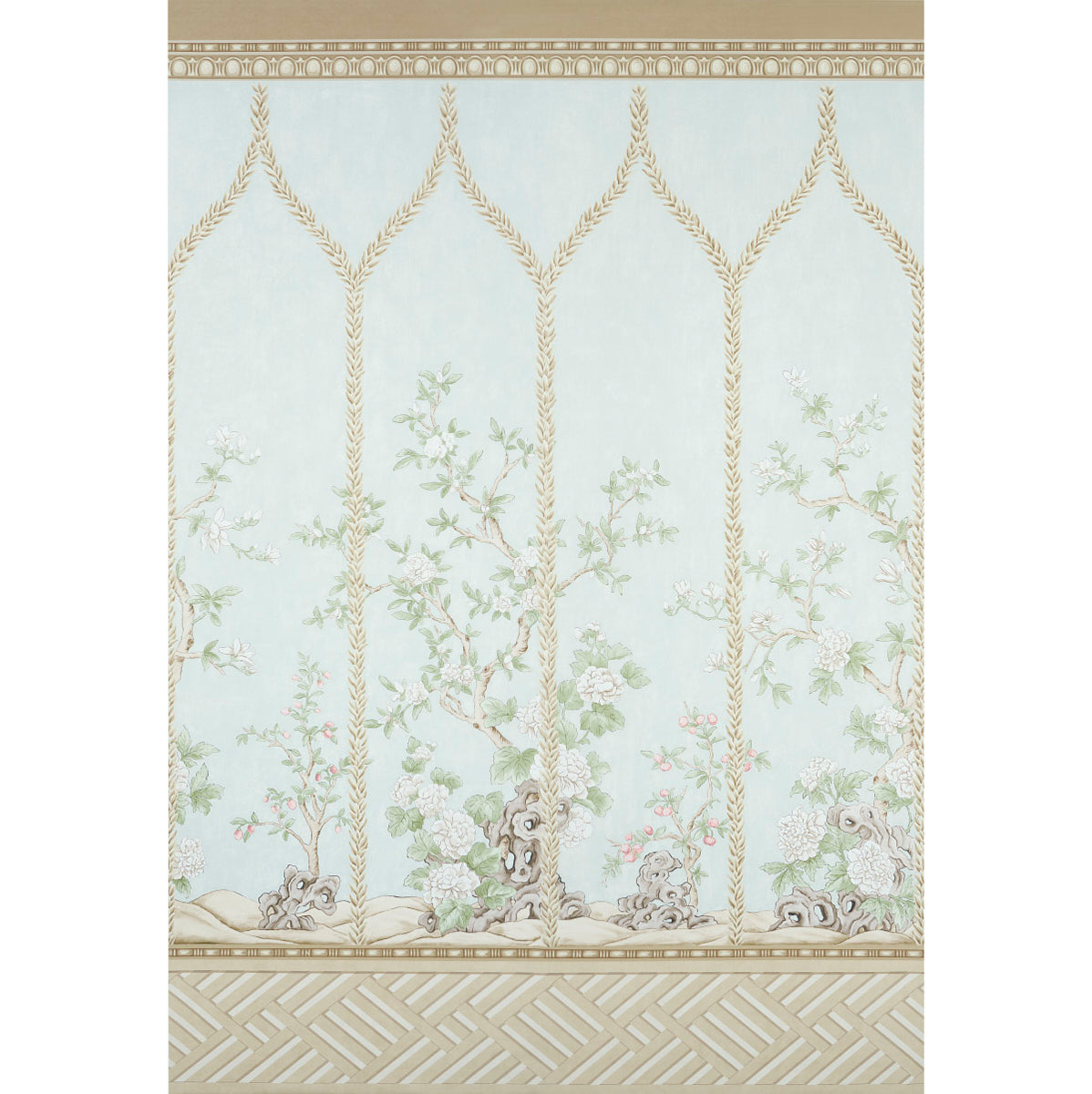 Purchase 5015400 | Victoria Panel Set, Mineral - Schumacher Wallpaper