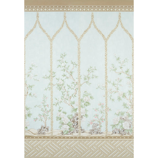Purchase 5015400 | Victoria Panel Set, Mineral - Schumacher Wallpaper