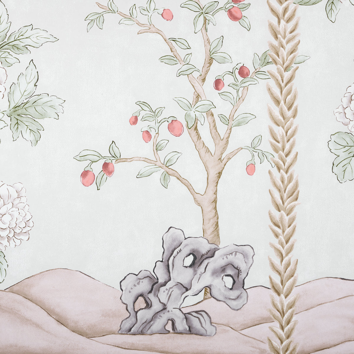 Purchase 5015401 | Victoria Panel Set, Stone - Schumacher Wallpaper