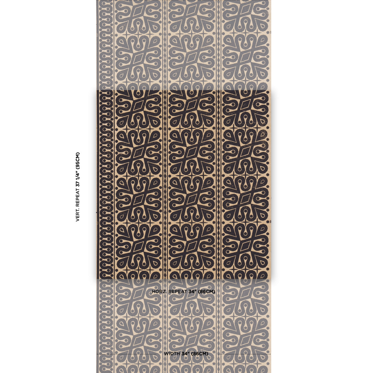 Purchase 5015412 | Borneo Grasscloth, Black - Schumacher Wallpaper