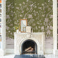Purchase 5015442 | Chinois Palais Panel, Olive - Schumacher Wallpaper