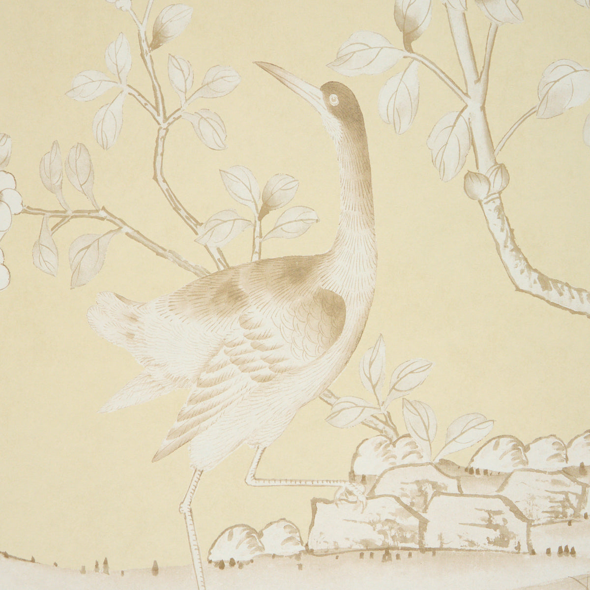 Purchase 5015443 | Chinois Palais Panel, Butter - Schumacher Wallpaper