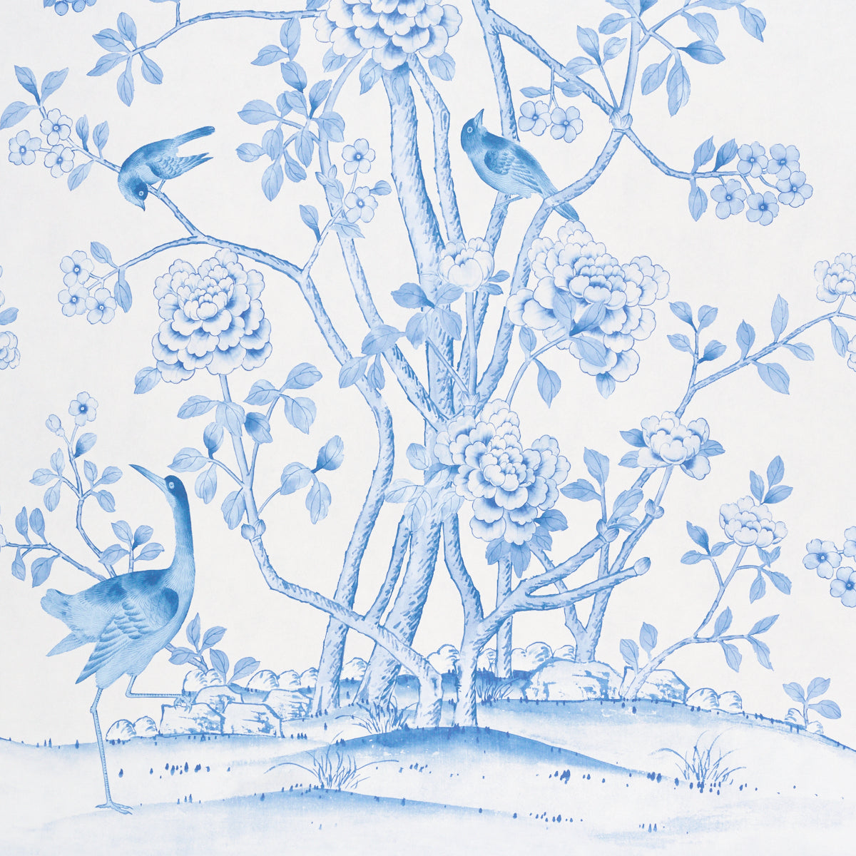 Purchase 5015444 | Chinois Palais Panel, Porcelain - Schumacher Wallpaper