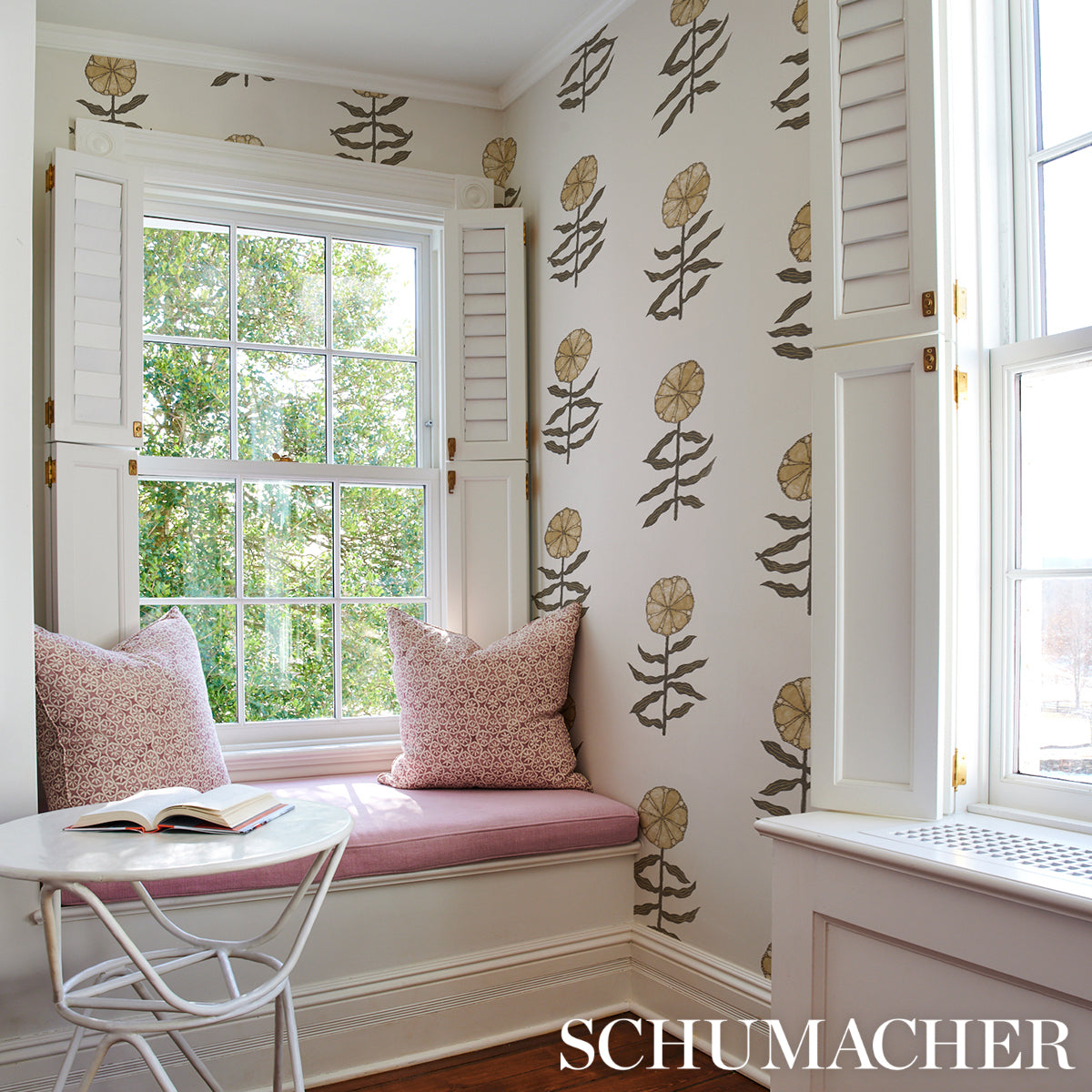 Purchase 5015450 | Pretty Petals, Neutral - Schumacher Wallpaper