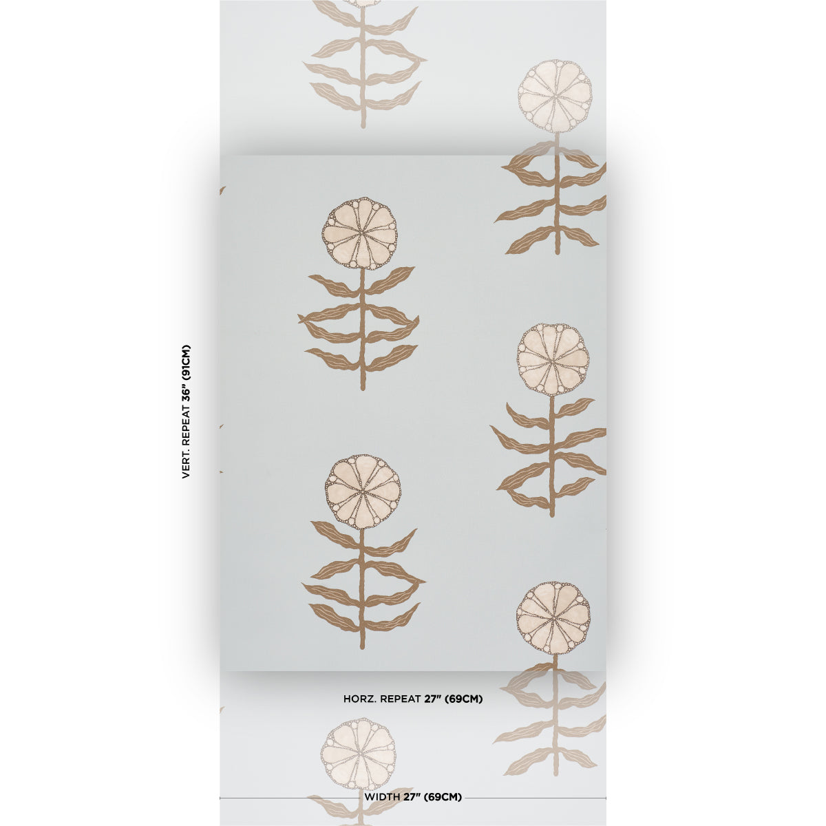 Purchase 5015453 | Pretty Petals, Sky - Schumacher Wallpaper