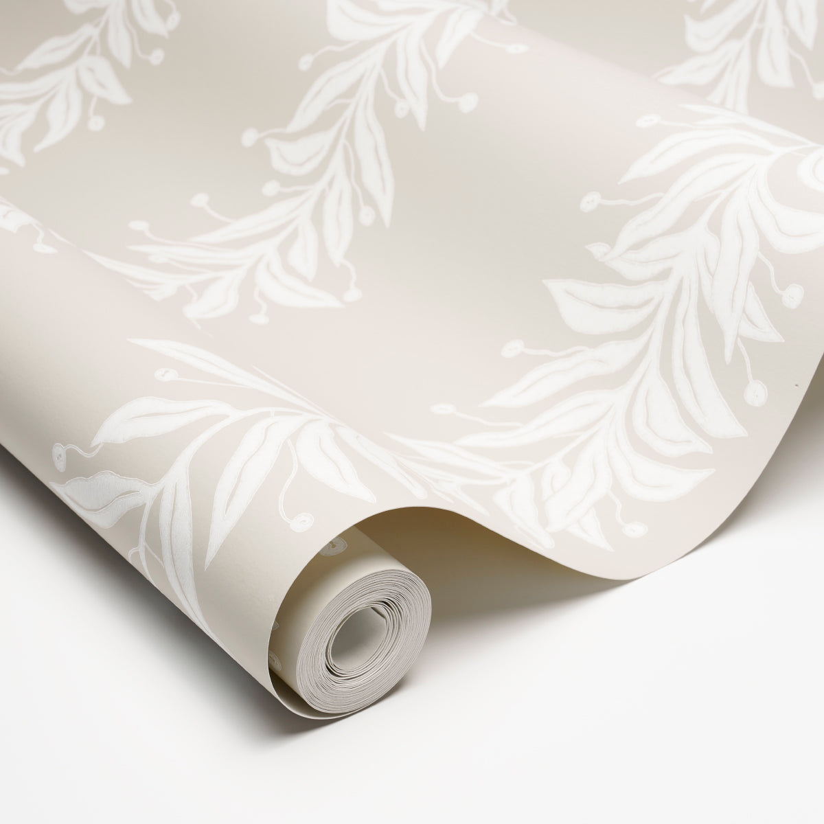 Purchase 5015491 | Tendril Stripe, Natural - Schumacher Wallpaper