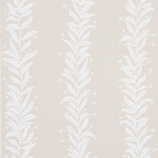 Purchase 5015491 | Tendril Stripe, Natural - Schumacher Wallpaper