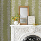 Purchase 5015492 | Tendril Stripe, Olive - Schumacher Wallpaper