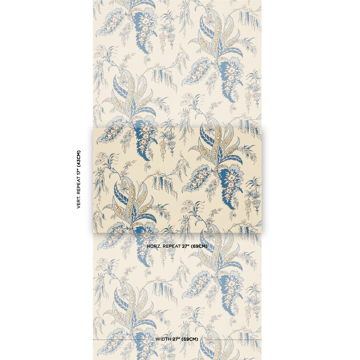 Purchase 5015501 | Apolline Botanical, Ciel & Marine - Schumacher Wallpaper