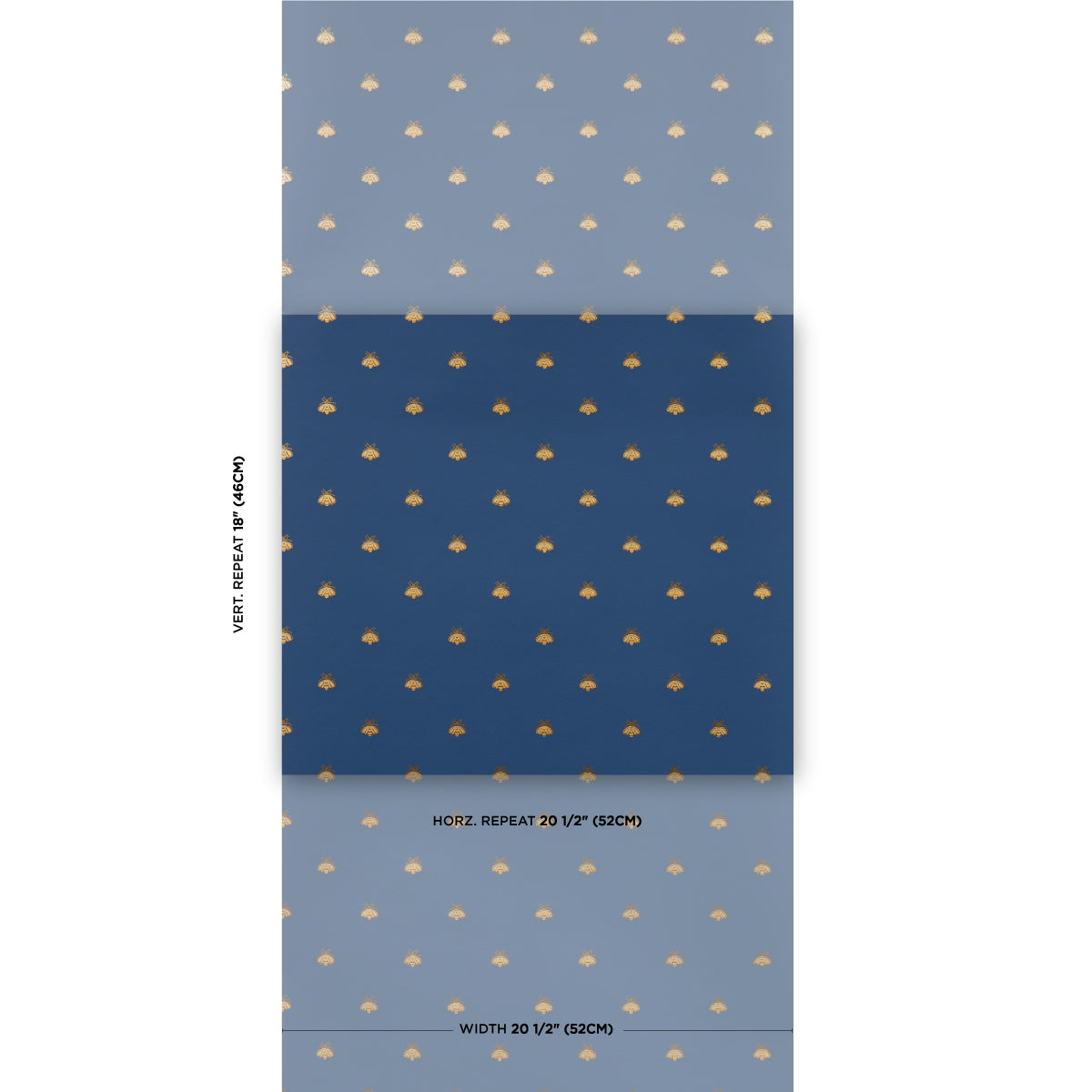 Purchase 5015531 | Hubert'S Bees, Midnight & Gold - Schumacher Wallpaper