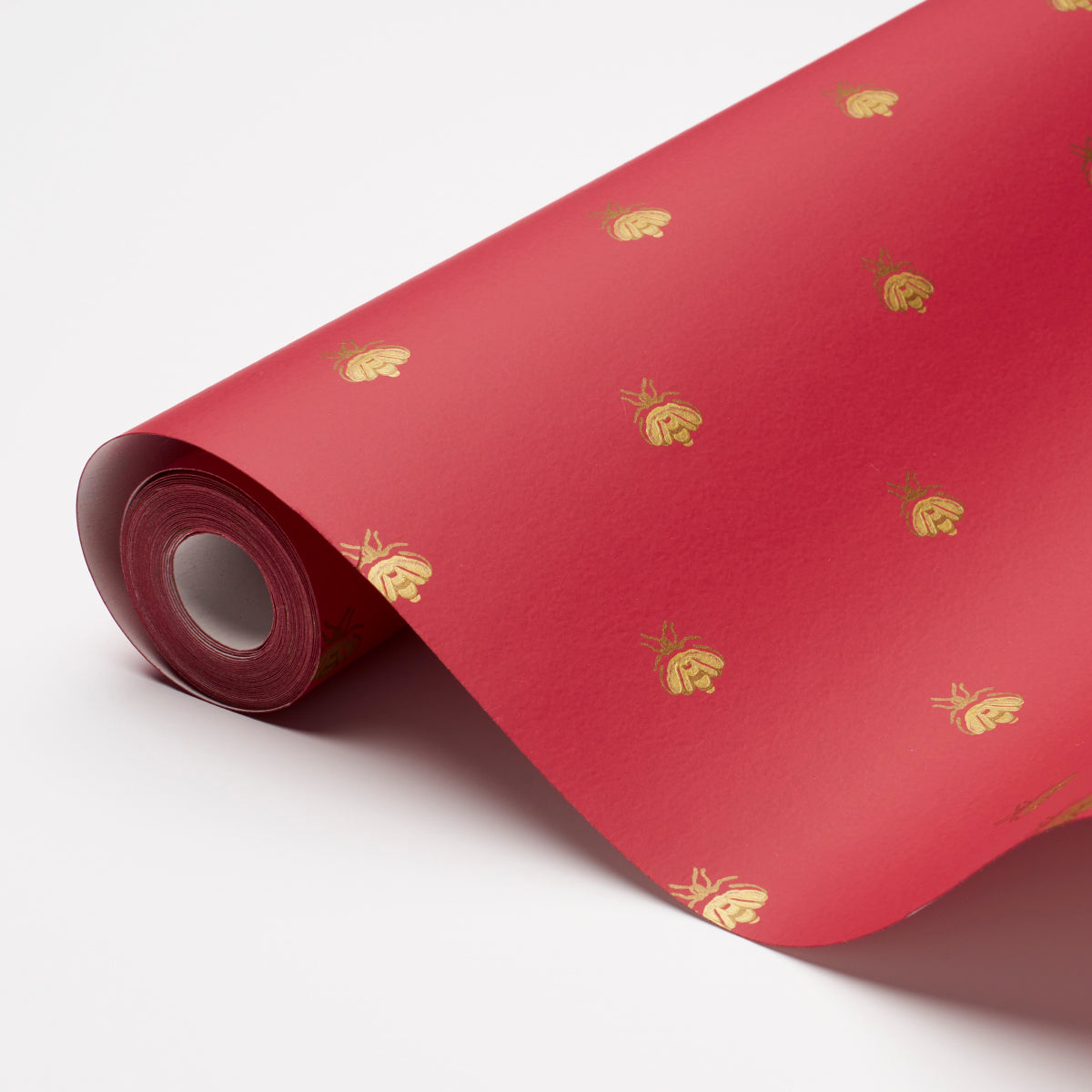 Purchase 5015532 | Hubert'S Bees, Rouge & Gold - Schumacher Wallpaper