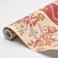 Purchase 5015541 | Sylvain Floral Stripe, Rouge - Schumacher Wallpaper