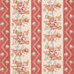 Purchase 5015541 | Sylvain Floral Stripe, Rouge - Schumacher Wallpaper