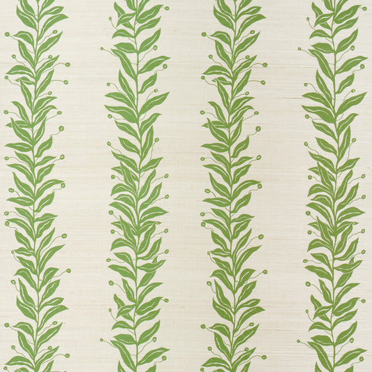 Purchase 5015560 | Tendril Stripe Sisal, Olive - Schumacher Wallpaper