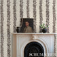 Purchase 5015562 | Tendril Stripe Sisal, Black & Cream - Schumacher Wallpaper